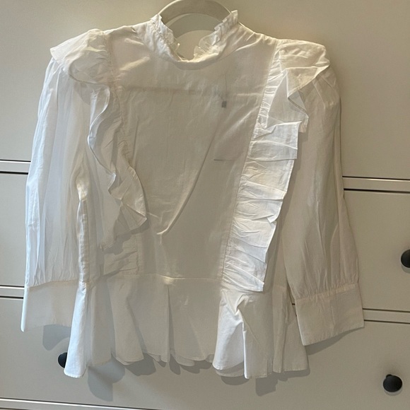 RHODE - Ruffle Trim Blouse - XS - Picture 2 of 4